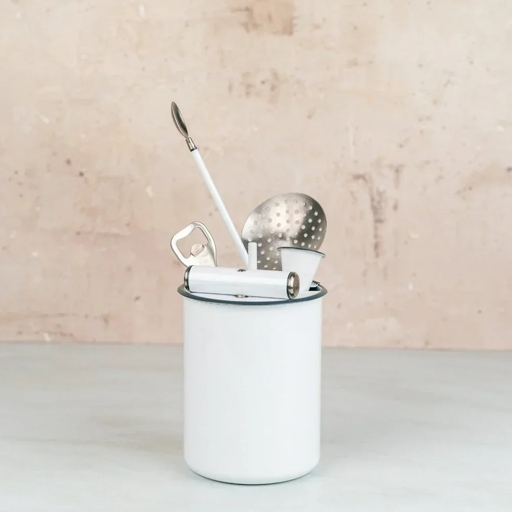 Williams Sonoma 7pc Bar Tool Set Powder Coated Enamel White